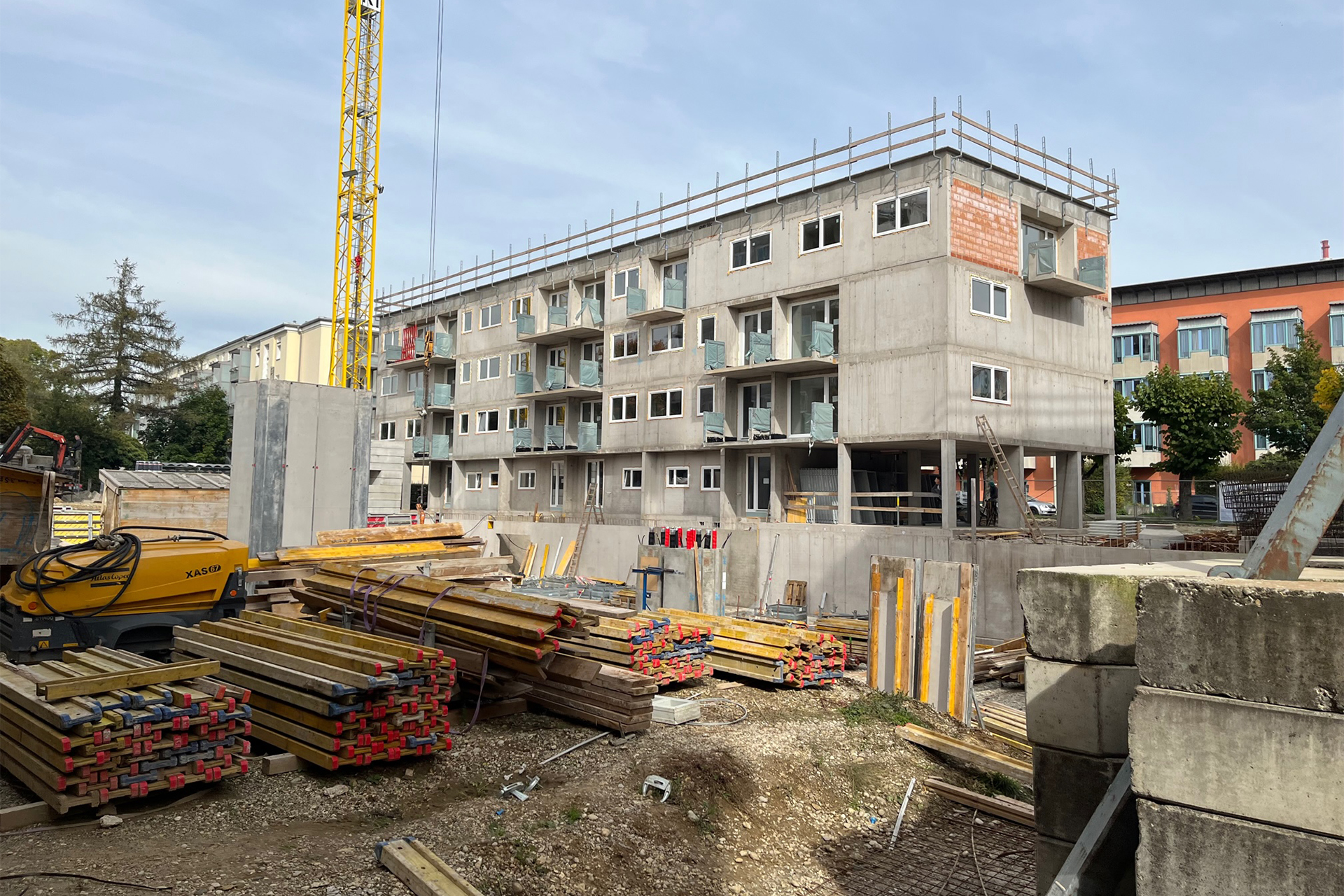 topping-out ceremony: WIMHÖLZEL-HINTERLAND, Linz (A): Mon, Oct. 17, 15 pm
