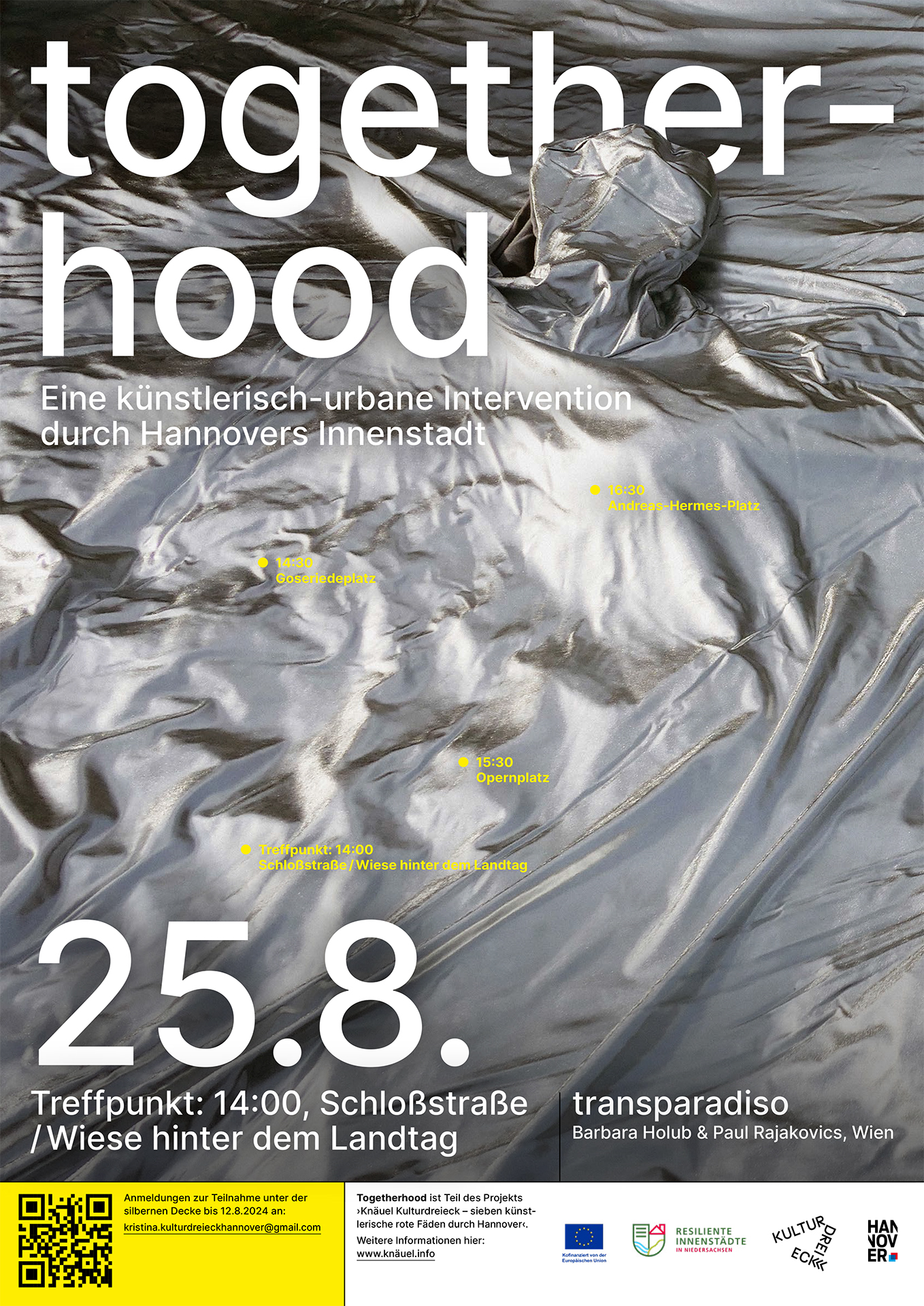 Togetherhood - performative intervention in Hanover: Aug.25, 2&ndash;5 pm